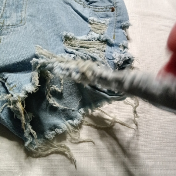 🦋 Denim Ripped Distressed Shorts Size M - Picture 4 of 12